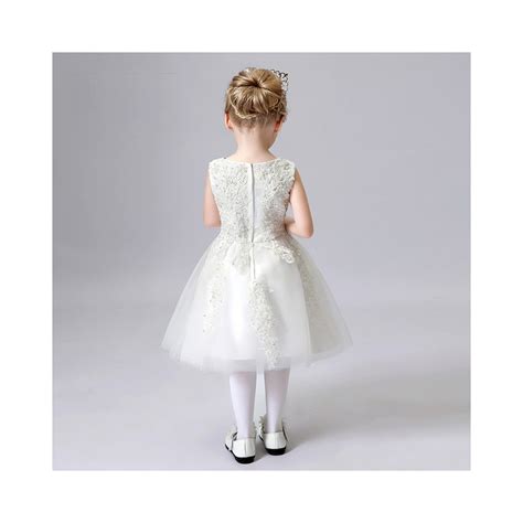 Robe Blanche De C R Monie Fille Demoiselle D Honneur Partylook