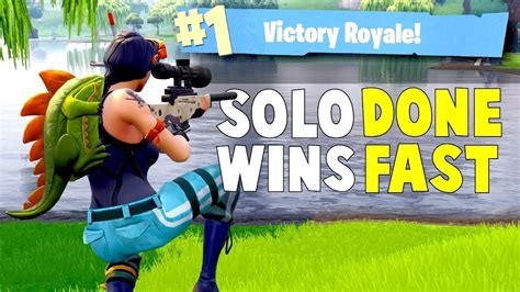 My Very First Solo Win Solo Wins Done Fast Fortnite Youtube