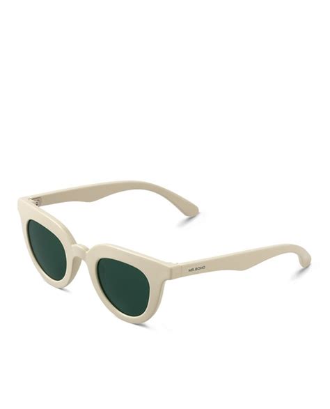 Gafas de sol de mujer Mr Boho de montura de pasta blanco lente clásico