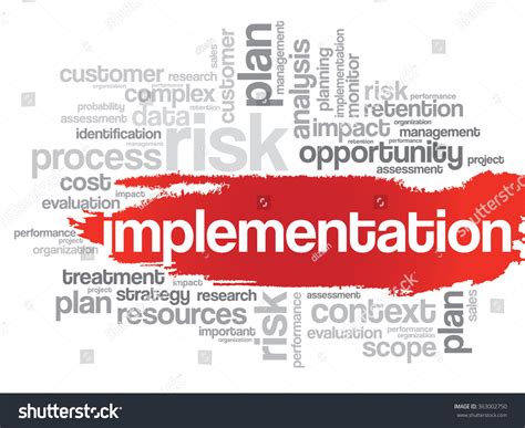 Implementation Word Cloud Business Concept Stock Illustration 363002750