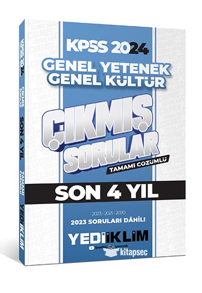 2024 KPSS Lisans Genel Yetenek Genel Kültür Son 4 Yıl Tamamı Çözümlü