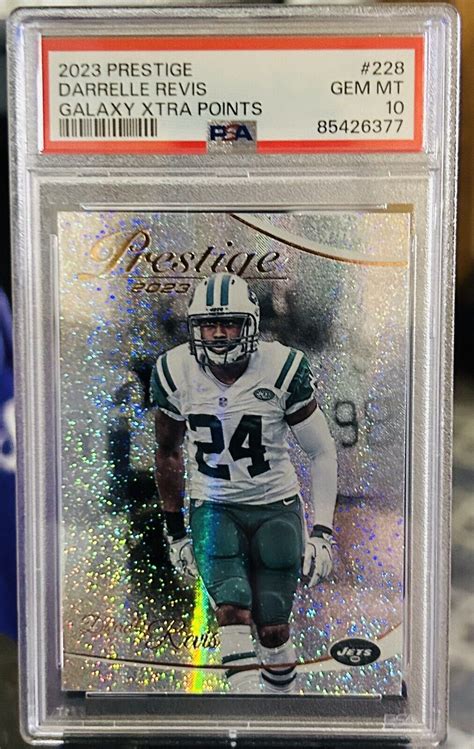 Darrelle Revis 2023 Panini Prestige 228 Galaxy Xtra Points Jets PSA 10