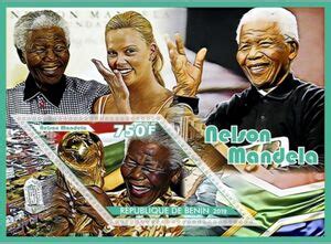 Stamp Great People Nelson Mandela Benin Illegal Stamps Nelson