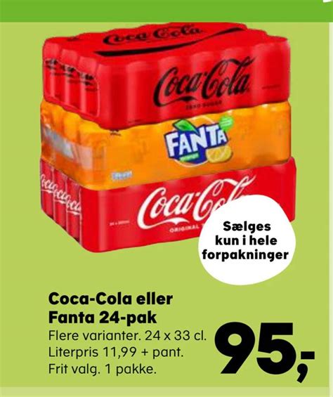 Coca Cola Eller Fanta 24 Pak Tilbud Hos SuperBrugsen