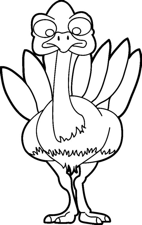 Turkey for Kids Coloring Page - Free Printable Coloring Pages