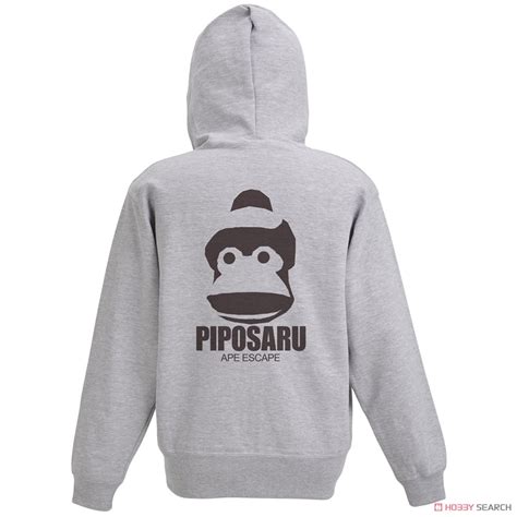 Ape Escape Piposaru Face Zip Parka Mix Gray S Anime Toy Item Picture1