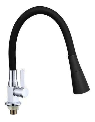 Grifo gourmet flexible cónico negro Evolux N2102801 acabado mate