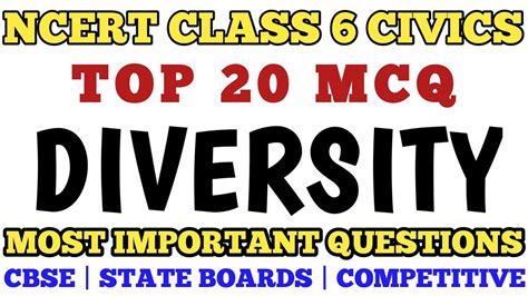 Best Mcq Class Understanding Diversity Ncert Class Chapter