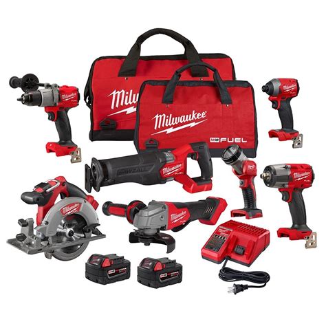 Milwaukee Tool M18 Fuel 18v Li Ion Brushless Cordless 7 Tool Combo Kit