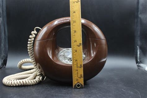 Western Electric Sculptura Chocolate Brown Retro Mod Geometric Rotary