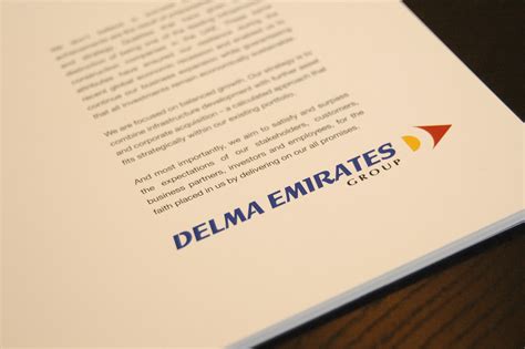 Delma Emirates Group Brochure On Behance