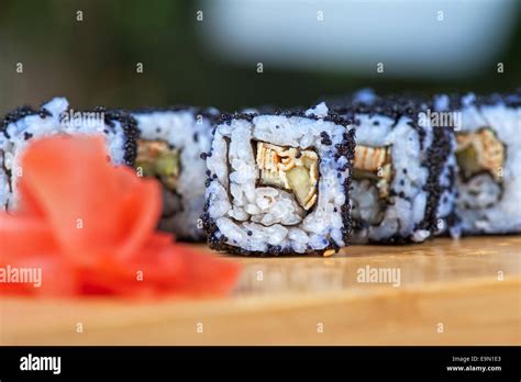 tobico sushi rolls Stock Photo - Alamy