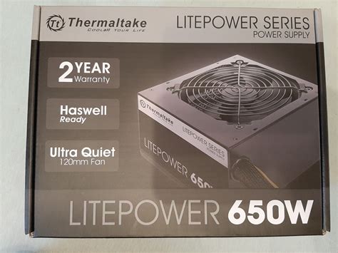 Блок питания THERMALTAKE LT-650P RTL LTP-0650P-2 ATX 650W простой ...