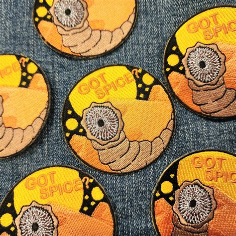 Dune 25in Embroidered Patches Sand Worm Got Spice Arrakis Etsy