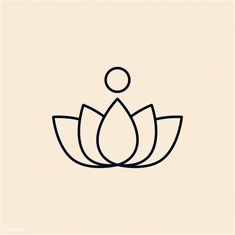 Lotus Flower Symbol Drawing