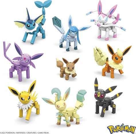 Mega Pokemon Building Toy Kit Eevee Evolution Set 470 Pieces With