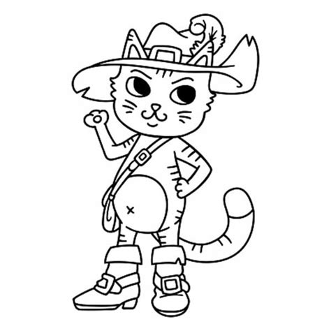 Desenhos Do Gato De Botas Para Imprimir E Colorir