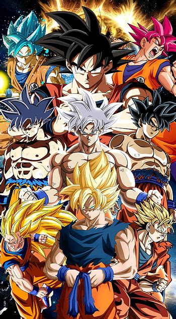 Goku And Forms By Adb Goku All Transformations Hd Phone