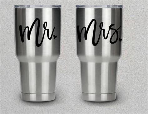 Mr And Mrs Vinyl Decal Stickers Pair