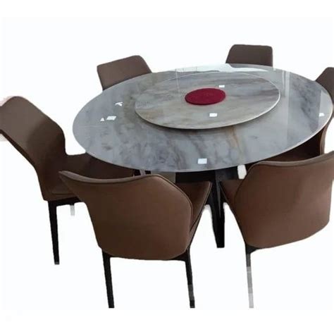 6 Seater Marble Round Dining Table Set At Rs 139990set In Guwahati