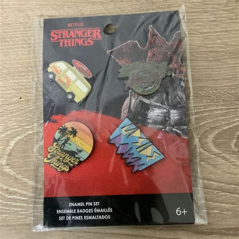 📀 Stranger Things Enamel Pin Set Set Of 4 New Ebay