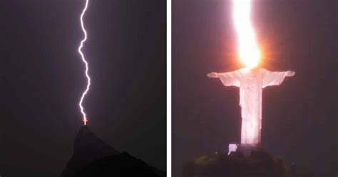 Photo Shows Christ The Redeemer Being Struck By Lighting Viralbandit