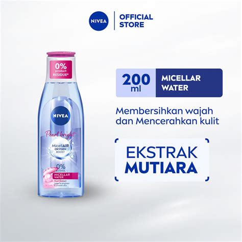 Jual NIVEA Micellar Water MicellAir Pearl Bright 200ml Membersihkan