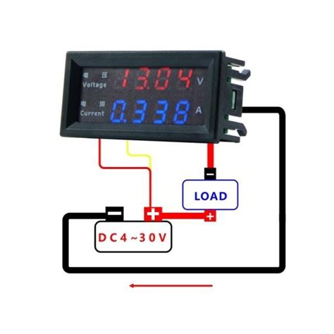 DC 100V 200V 10A Voltmeter Ammeter Blue Red LED Digital Pa 虎窝淘