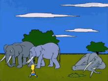 Stampy Simpsons GIF - Stampy Simpsons Elephant - Discover & Share GIFs