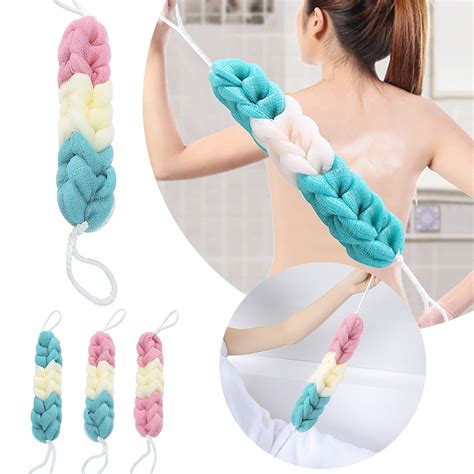 WNG Long Bath Loofahs Stretchable Braided Mesh Exfoliating Loofah Back