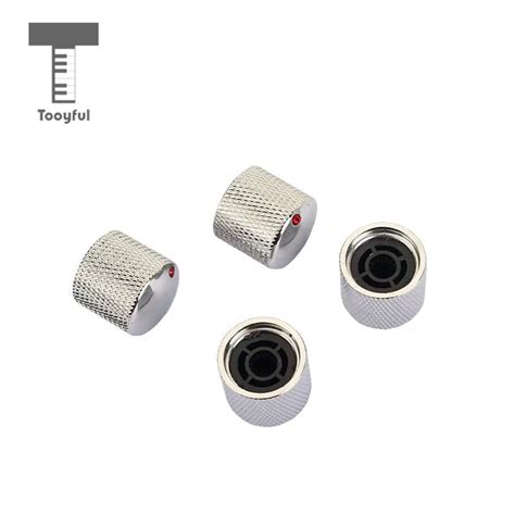 Tooyful Pack of 4 Iron Electric Guitar Tuning Knob Screw Fixing Tone Volume Knobs Buttons with ...