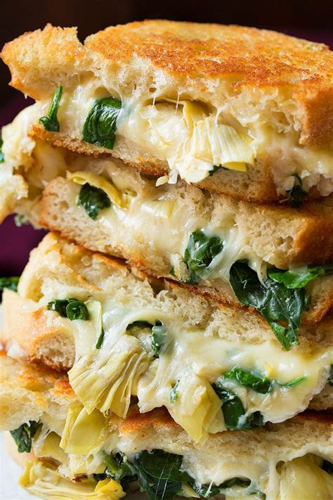 Spinach Artichoke Grilled Cheese Cooking Classy