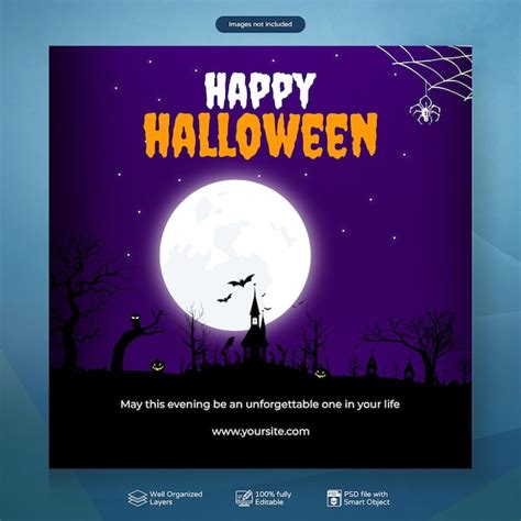 Premium Psd Psd Happy Halloween Party Social Media Post