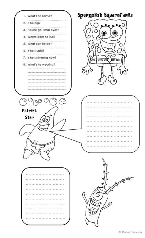 Sponge Bob And Friends English Esl Worksheets Pdf And Doc