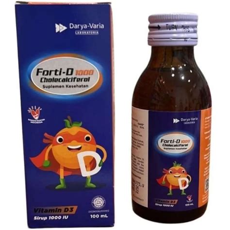 Jual Suplemen Forti D Syrup 1000 Iu 100 Mlvitamin D3 Untuk Anak