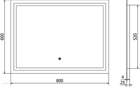 Mexen Miko Lustro Azienkowe Pod Wietlane X Cm Led K Antypara