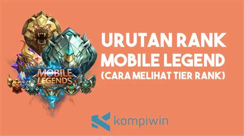 Urutan Rank Mobile Legend