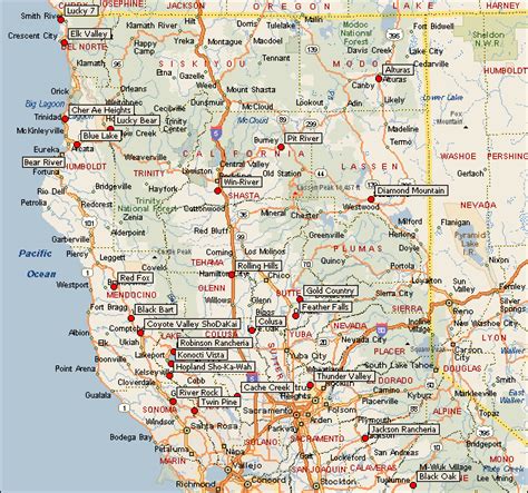 Northern California Towns Map