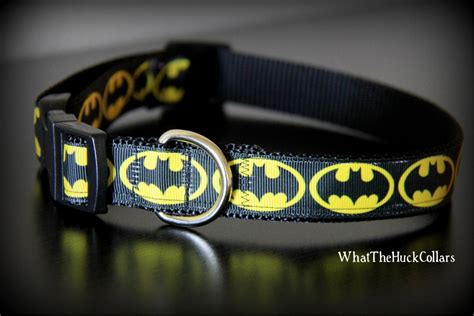 Batman Custom Adjustable Dog Collar By Whatthehuckcollars On Etsy