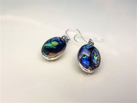 Ohrringe Abalone Silber Etsy De