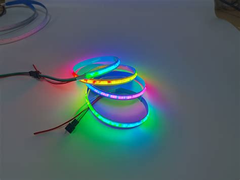 Digital Full Color Addressable Rgb Pixel Cob Flex Led Strip Led Per