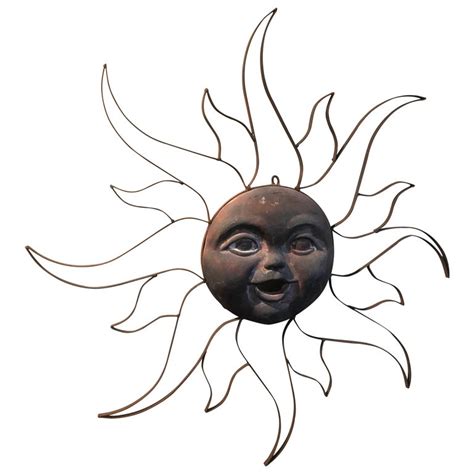 Metal Sun Sculpture Wall Hanging For Sale At 1stdibs