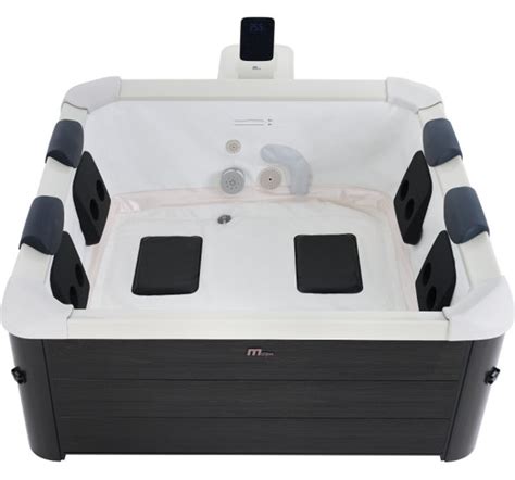 Latitude Run MSpa Oslo Person Portable Hot Tub A Plug Play Carbon Grey Wayfair Co Uk