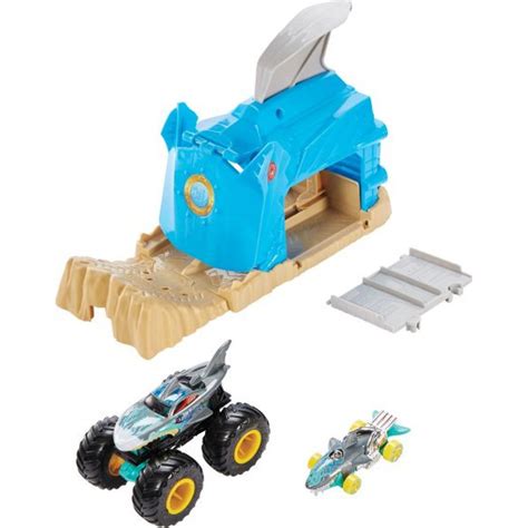 Mattel Hot Wheels monster trucks závodní herní set modrý 4KIDS cz