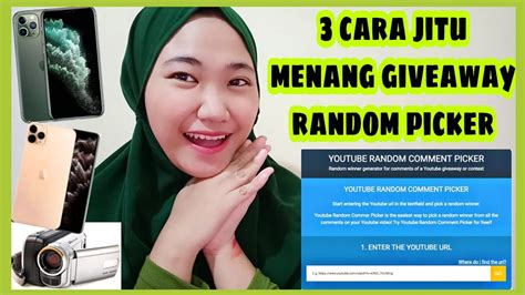 3 CARA MENANG GIVEAWAY RANDOM PICKER TIPS DAN TRIK MENANG GIVEAWAY