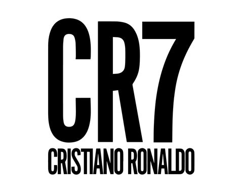 CR7 Logo Black Symbol Clothes Design Icon Abstract football Vector ...