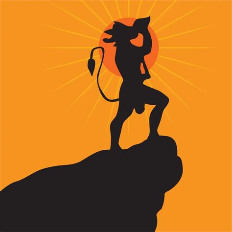 Hanuman Jayanti poster wallpaper design, Hindu God silhouette background, vector banner 11974080 ...