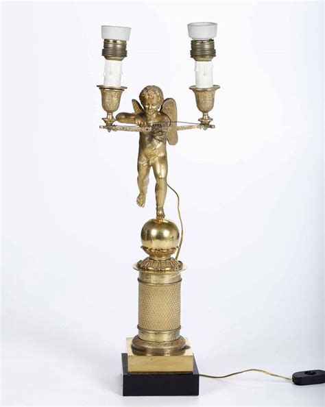 Candelabro In Bronzo Dorato Con Putto Alato Francia Carlo X Asta