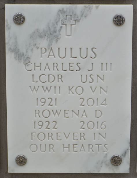 Charles John Paulus III 1921 2014 Find A Grave Memorial