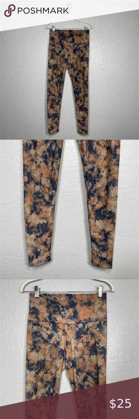 Onzie Size S M Black Brown Tie Dye Leggings Length Athletic